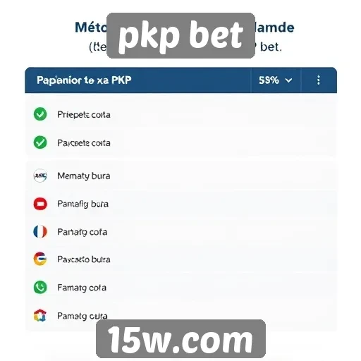 Métodos de pagamento aceitos no pkp bet