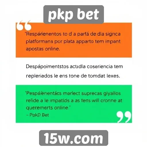 Depoimentos de usuários sobre a experiência na pkp bet